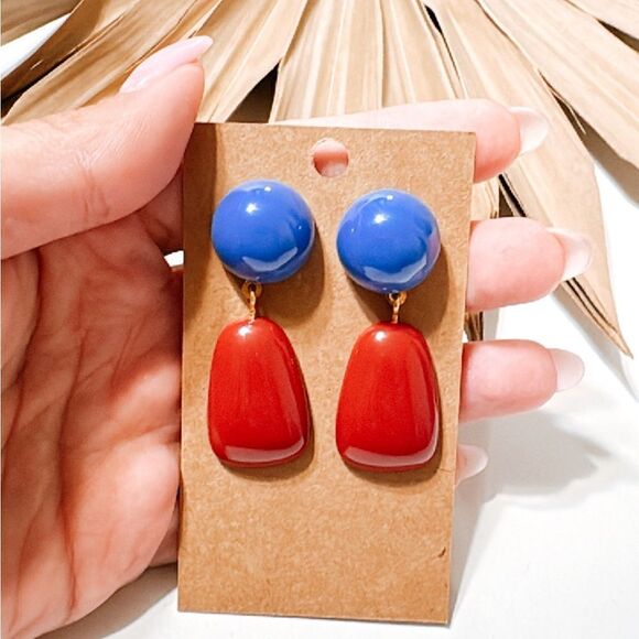 Boho geo dangle earrings S759 - Picture 2 of 5